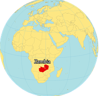 ザンビアの位置関係